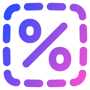 Discount Percent Cutout Icon from Plump Gradient - Free Set
