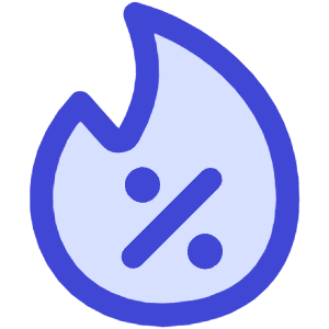 Discount Percent Fire Icon from Core Duo - Free Set