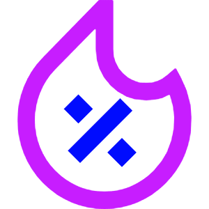 Discount Percent Fire Icon from Sharp Neon - Free Set