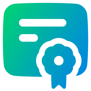 Document Certificate Icon from Plump Gradient - Free Set