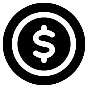 Dollar Coin Icon from Plump Solid - Free Set