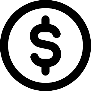 Dollar Coin Icon from Core Remix - Free Set