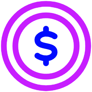 Dollar Coin Icon from Plump Neon - Free Set