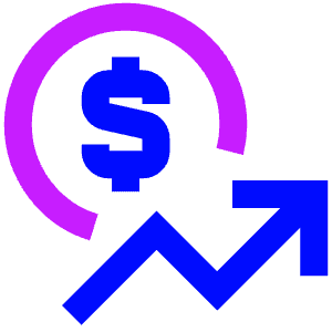 Dollar Increase Icon from Sharp Neon - Free Set