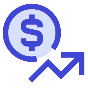Dollar Increase Icon from Sharp Duo - Free Set