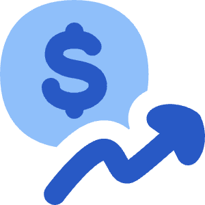 Dollar Increase Icon from Flex Flat - Free Set