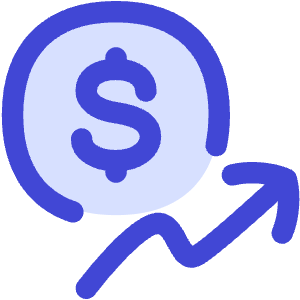 Dollar Increase Icon from Flex Duo - Free Set
