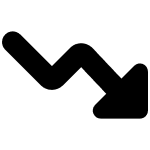 Graph Arrow Decrease Icon from Core Solid - Free Set