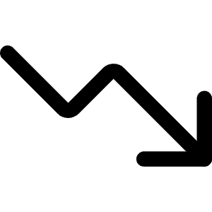 Graph Arrow Decrease Icon from Core Line - Free Set