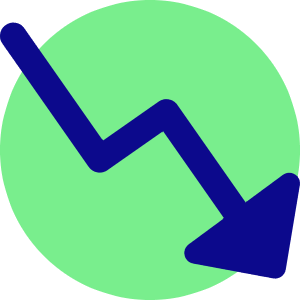 Graph Arrow Decrease Icon from Core Pop - Free Set