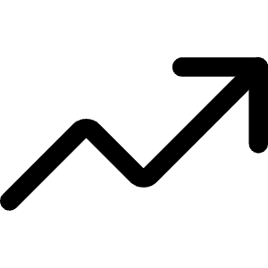 Graph Arrow Increase Icon from Core Line - Free Set