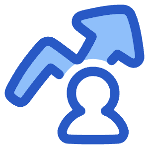 Graph Arrow User Increase Icon from Plump Duo - Free Set