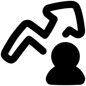 Graph Arrow User Increase Icon from Plump Remix - Free Set