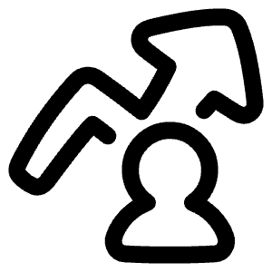 Graph Arrow User Increase Icon from Plump Line - Free Set