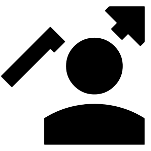 Graph Arrow User Increase Icon from Sharp Solid - Free Set