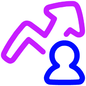 Graph Arrow User Increase Icon from Plump Neon - Free Set