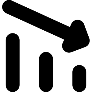 Graph Bar Decrease Icon from Micro Solid - Free Set