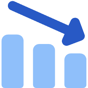 Graph Bar Decrease Icon from Core Flat - Free Set