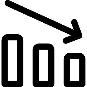 Graph Bar Decrease Icon from Core Line - Free Set