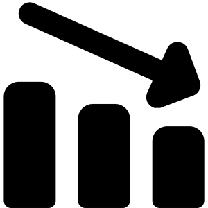 Graph Bar Decrease Icon from Core Solid - Free Set