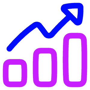Graph Bar Increase Icon from Plump Neon - Free Set