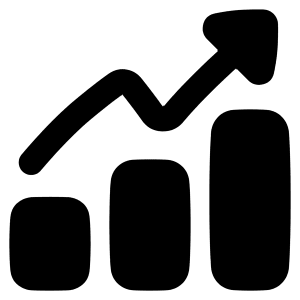 Graph Bar Increase Icon from Plump Solid - Free Set