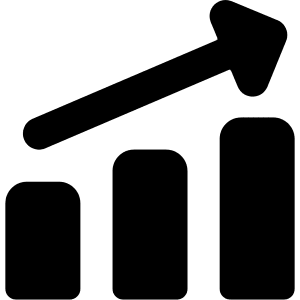 Graph Bar Increase Icon from Core Solid - Free Set