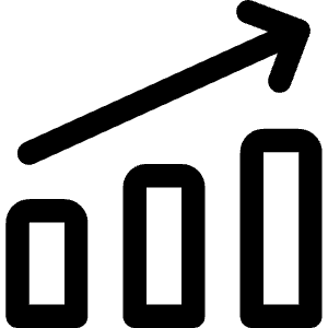 Graph Bar Increase Icon from Core Line - Free Set