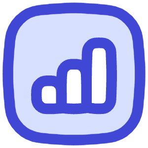 Graph Bar Increase Square Icon from Flex Duo - Free Set