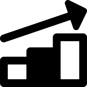 Graph Bar Increase Icon from Core Remix - Free Set