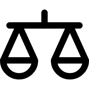 Justice Scale 1 Icon from Core Line - Free Set