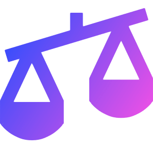 Justice Scale 2 Icon from Sharp Gradient- Free Set
