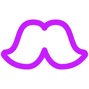 Moustache Icon from Plump Neon - Free Set