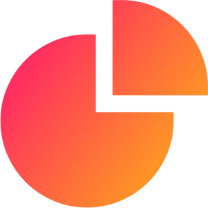 Pie Chart Icon from Sharp Gradient- Free Set