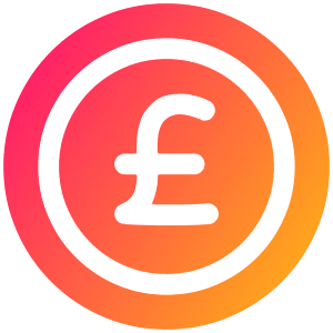 Pound Circle Icon from Plump Gradient - Free Set