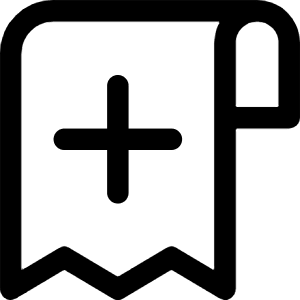 Receipt Add Icon from Core Line - Free Set