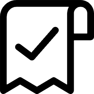 Receipt Check Icon from Core Line - Free Set