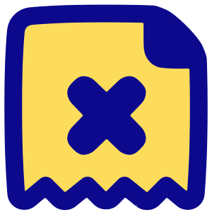 Receipt Cross Icon from Plump Pop - Free Set