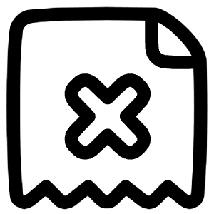 Receipt Cross Icon from Plump Line - Free Set