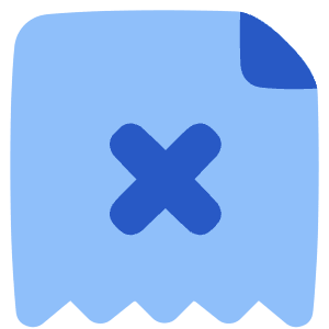 Receipt Cross Icon from Plump Flat - Free Set