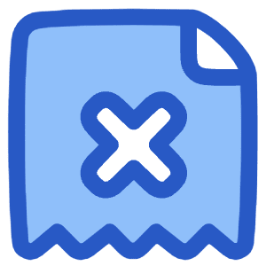 Receipt Cross Icon from Plump Duo - Free Set