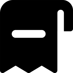 Receipt Subtract Icon from Core Solid - Free Set