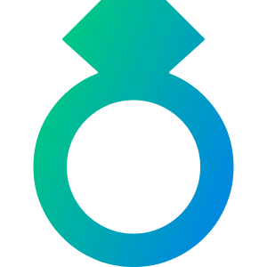 Ring Icon from Sharp Gradient- Free Set