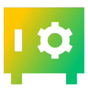 Safe Vault Icon from Sharp Gradient- Free Set