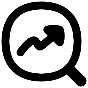 Search Arrow Increase Icon from Flex Remix - Free Set