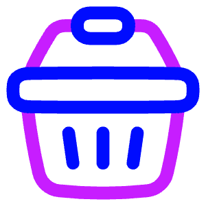 Shopping Basket 1 Icon from Plump Neon - Free Set