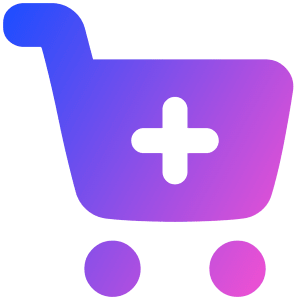 Shopping Cart Add Icon from Plump Gradient - Free Set