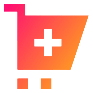 Shopping Cart Add Icon from Sharp Gradient- Free Set