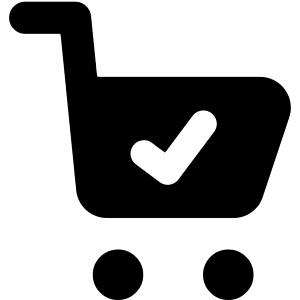 Shopping Cart Check Icon from Core Solid - Free Set