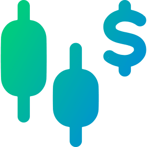 Stock Icon from Plump Gradient - Free Set